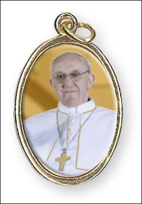 Charm Medalla Colgante con retrato de Papa Francisco