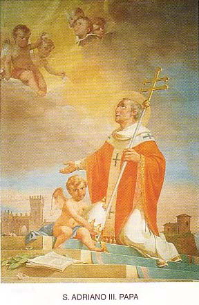 Santo Adriano III, CIX Papa